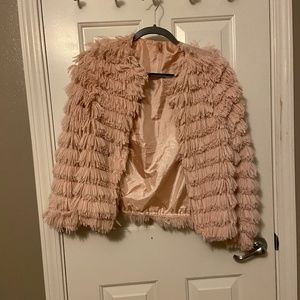 Light Pink Fluffy Jacket